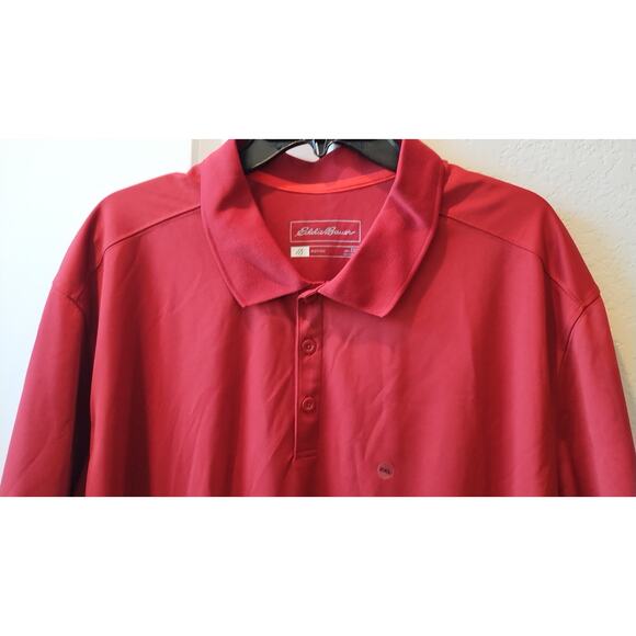 NWT Eddie Bauer Men Polo T shirt Red Short Sleeves T-Shirt Size 2XL - Picture 2 of 13